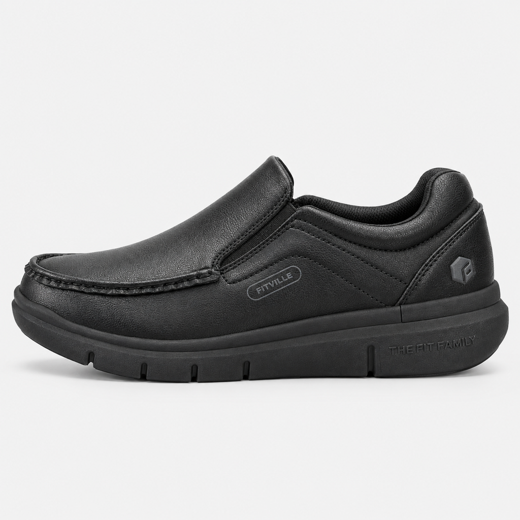 Orthopedic Shoes Vegan Leather Wide Width Slip-On