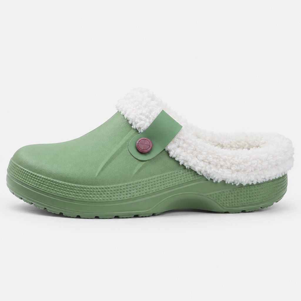 Women's Fur Lined Waterproof Clogs for Indoor and Outdoor Use