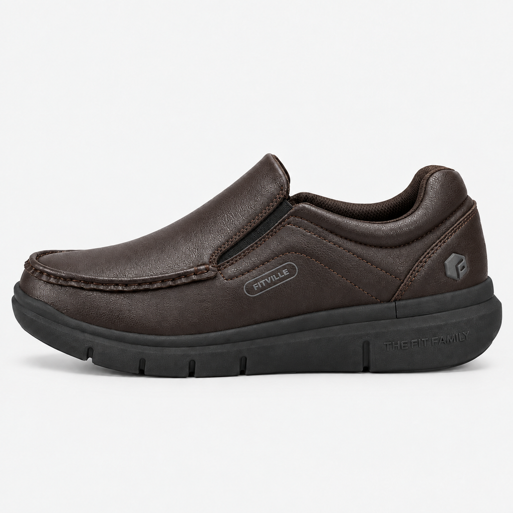 Orthopedic Shoes Vegan Leather Wide Width Slip-On