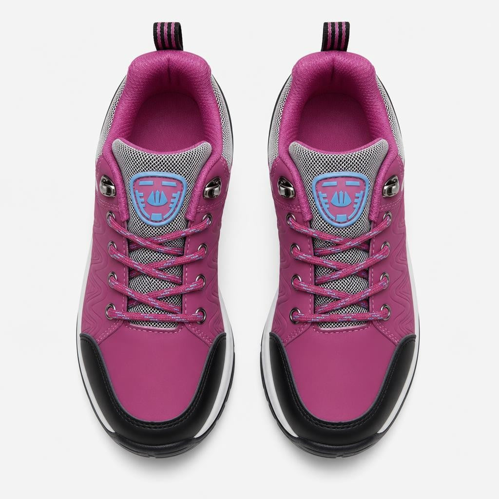 Women's Waterproof Platform Lace-Up Sneakers with Air Cushion Sole