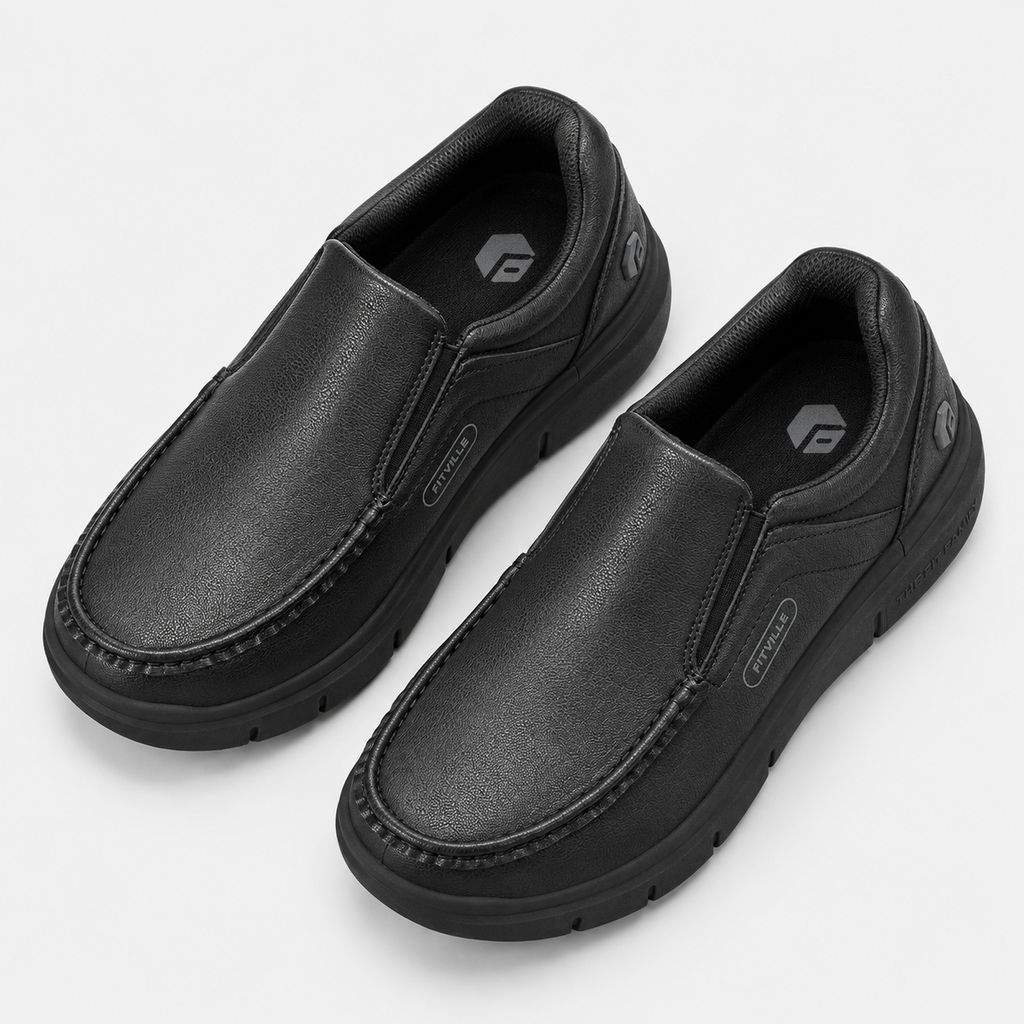 Orthopedic Shoes Vegan Leather Wide Width Slip-On