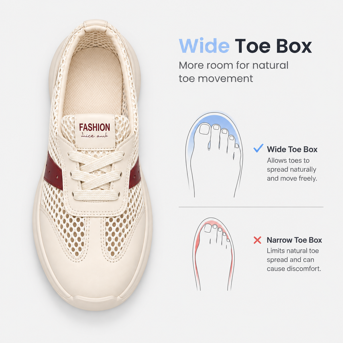 Orthopedic Shoes Mesh Breathable