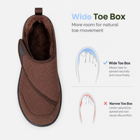 Wider Fit Shoes Winter Fur-Lined