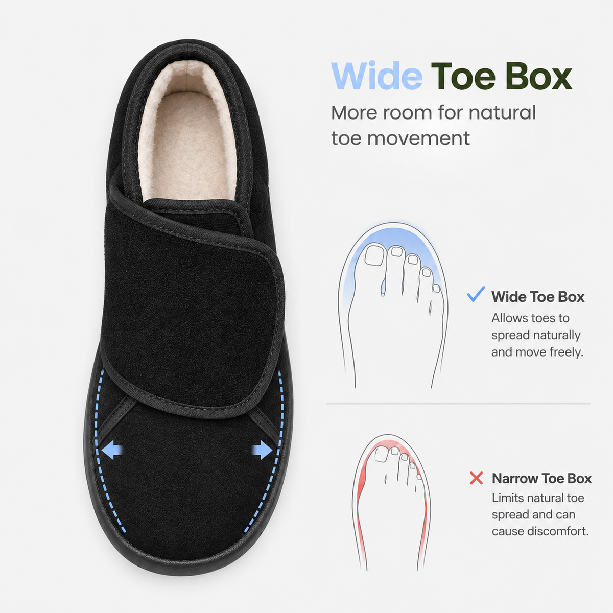 Black Orthopedic Shoes Diabetic