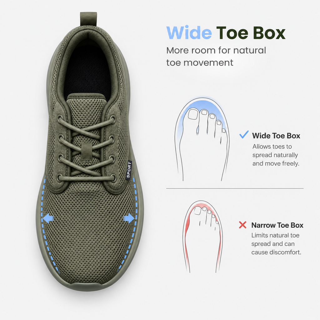 Breathable Orthopedic Shoes With Wide Toe Box
