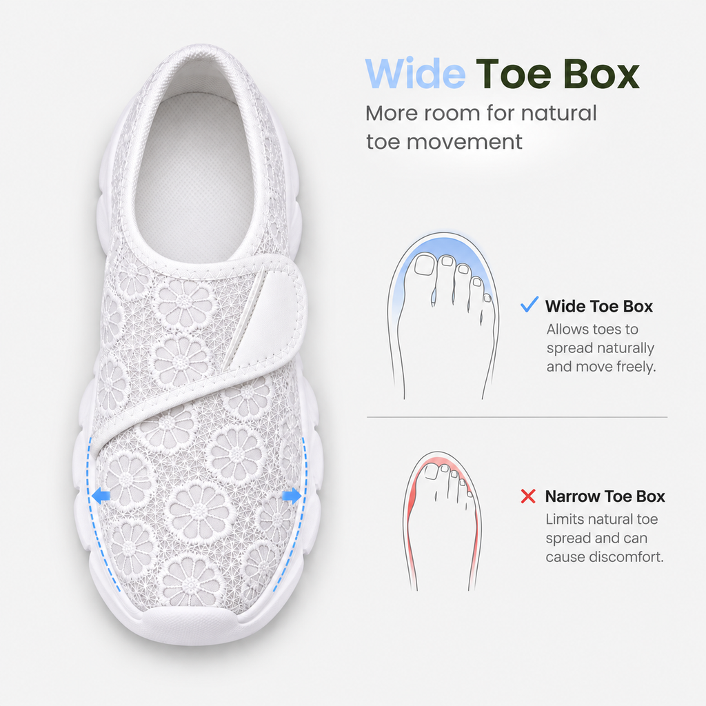 Comfortable Orthopedic Walking Shoes Lace Mesh