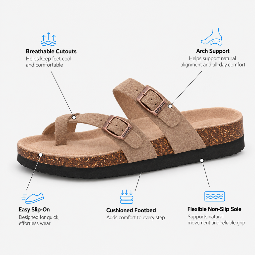 Orthopedic Shoes Suede Cork