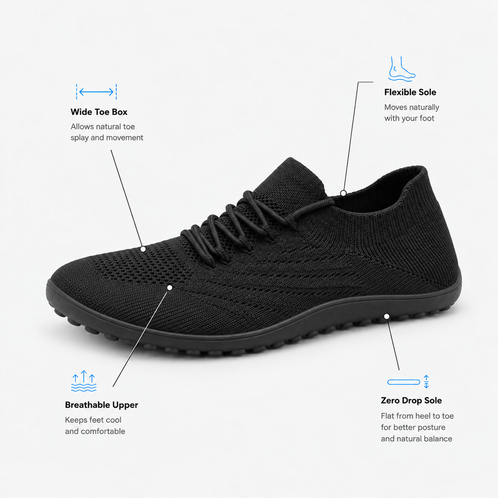 Orthopedic Shoes PU Barefoot Wide Fit