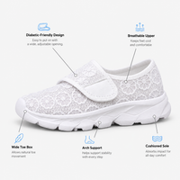 Comfortable Orthopedic Walking Shoes Lace Mesh