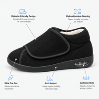 Black Orthopedic Shoes Diabetic