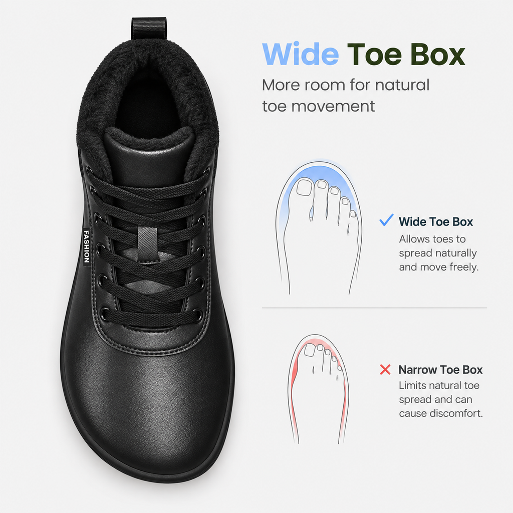 Orthopedic Shoes Wide Toe Box Plush Lined