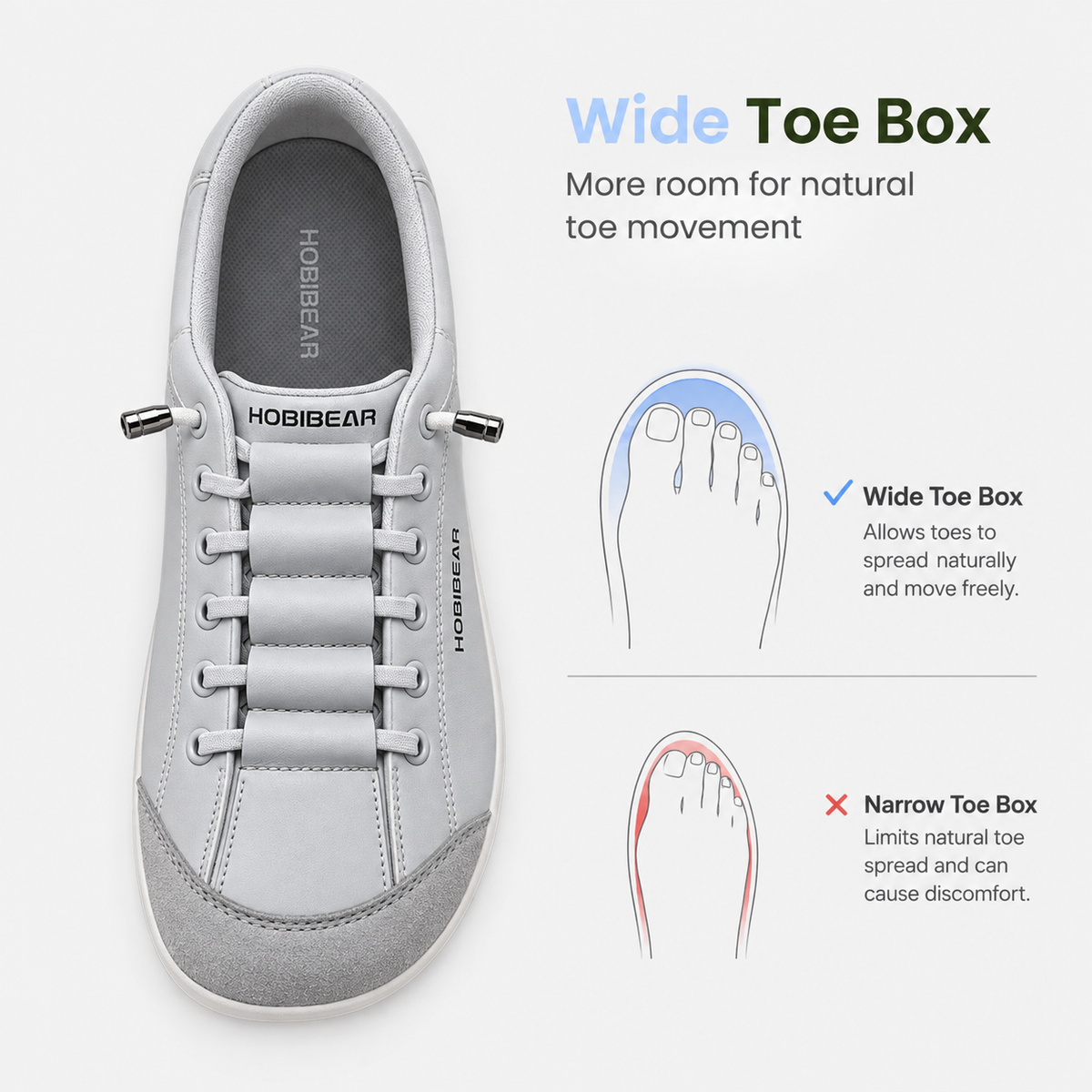 Orthopedic Shoes Artificial Leather Barefoot Wide Toe