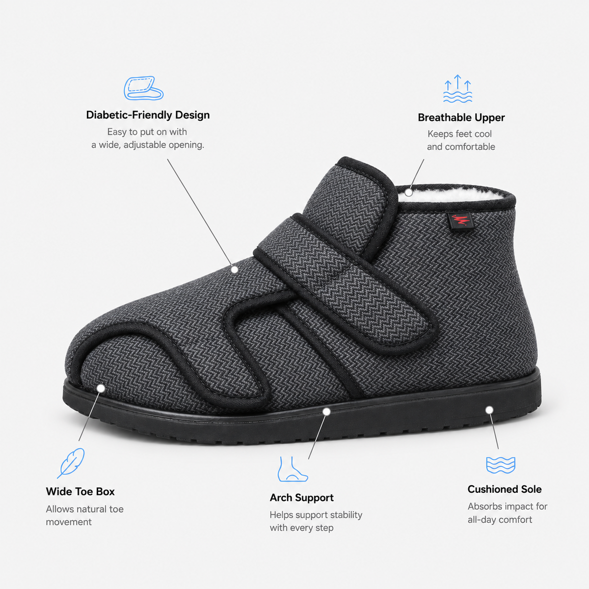 Extra Wide Fit Shoes For Swollen Feet Diabetic