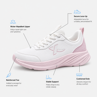 Xtep Women's White Water-Repellent Running Shoes