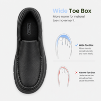Orthopedic Shoes Vegan Leather Wide Width Slip-On