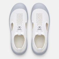 Women's White Hollow Slip-On Sneakers with Breathable Mesh Upper
