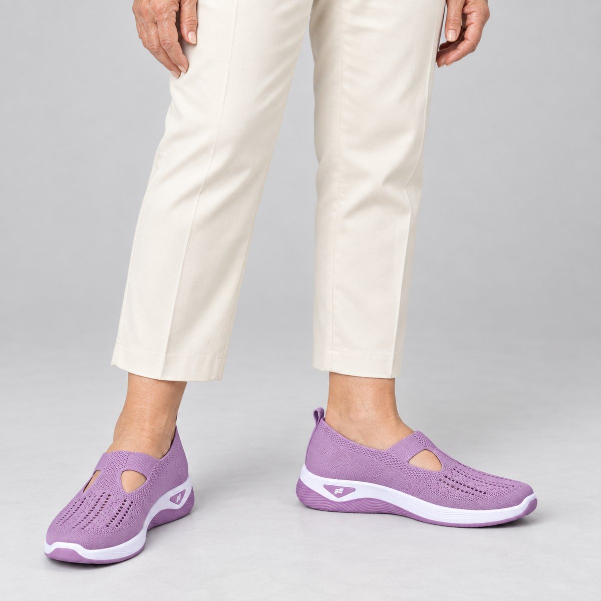 Orthopedic Shoes For Walking Hollow Knit Mesh Slip-On