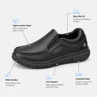 Orthopedic Shoes Vegan Leather Wide Width Slip-On