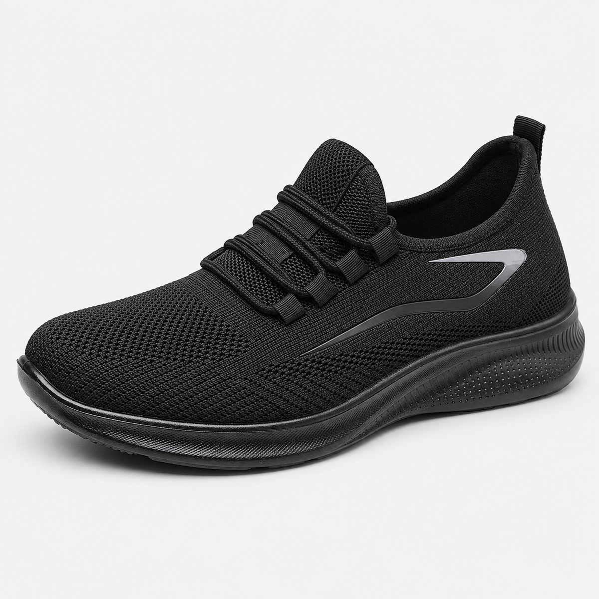 Men's Grey Breathable Mesh Lace-Up Sneakers