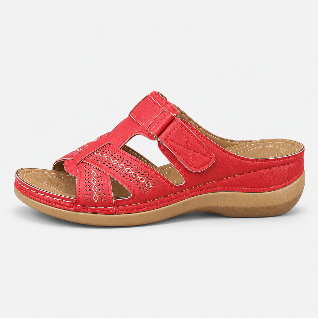 Orthopedic Shoes PU Wedge Open Toe