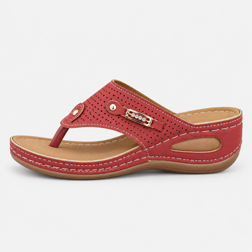 Orthopedic Shoes PU Leather Wedge