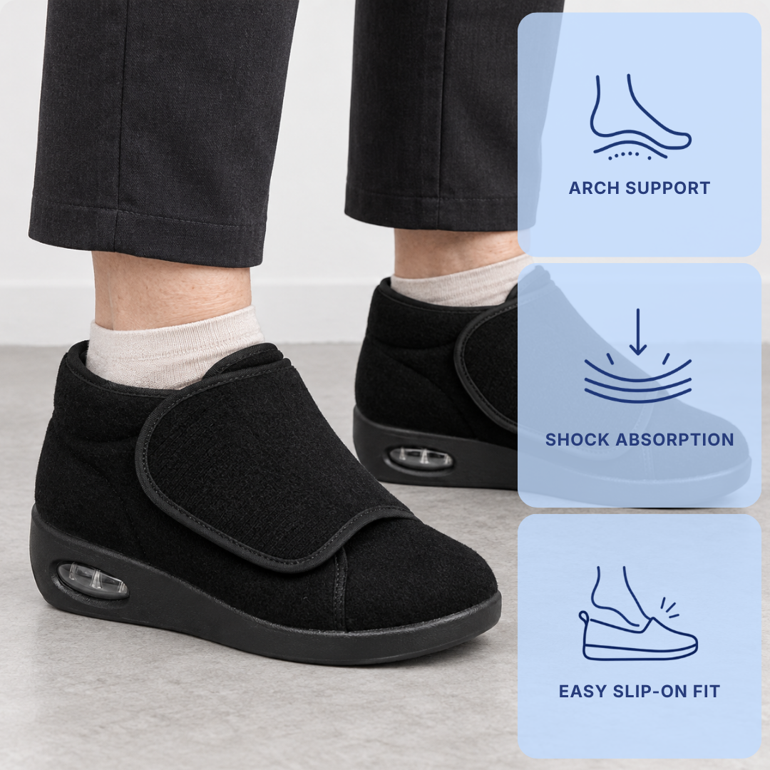 Black Orthopedic Shoes Diabetic