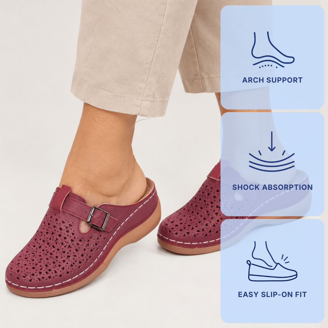 Comfortable Orthopedic Shoes Uk Ladies Perforated Wedge