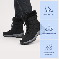 Women's Plush-Lined Lace-Up Snow Boots
