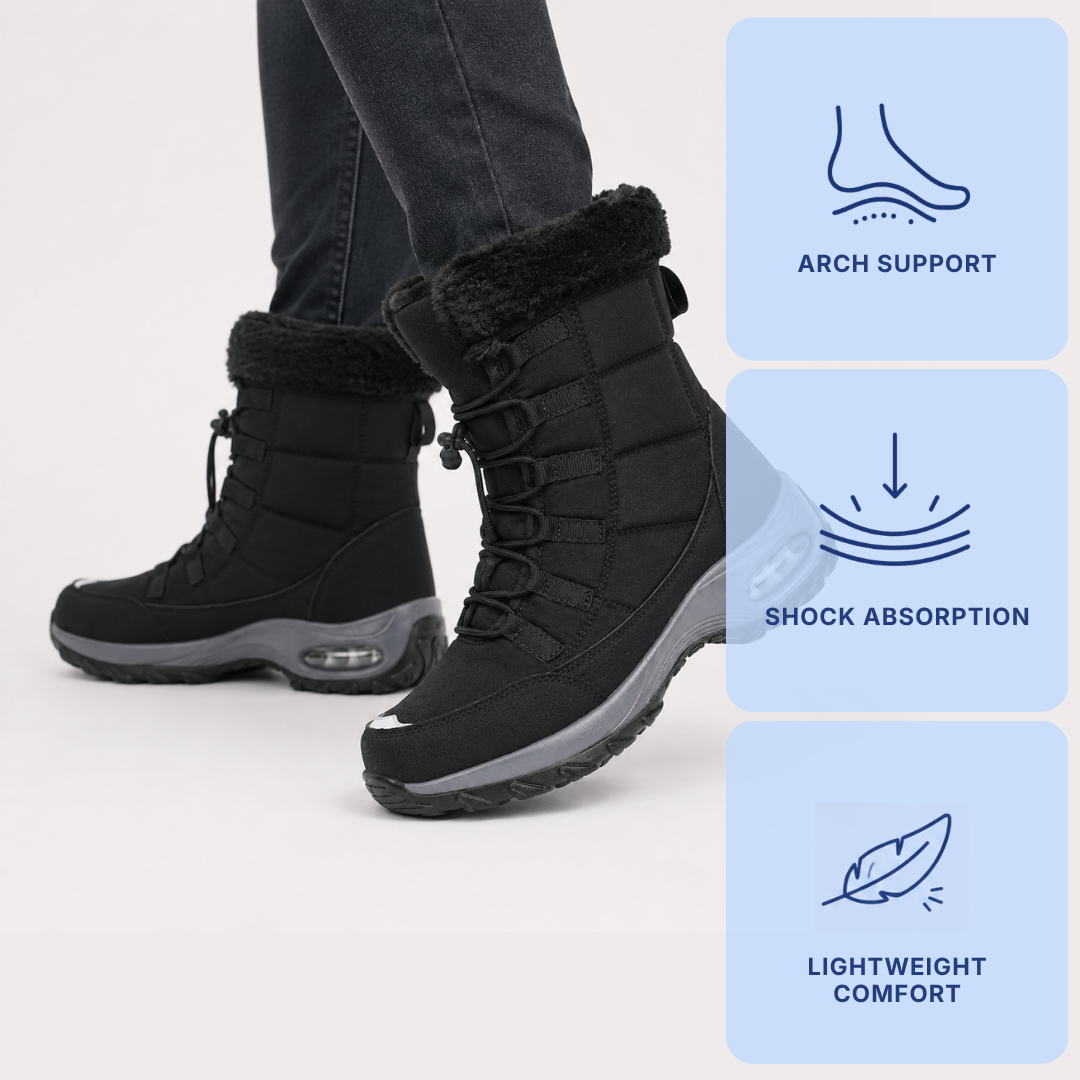 Women's Plush-Lined Lace-Up Snow Boots