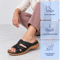 Orthopedic Shoes PU Wedge Open Toe