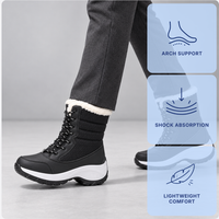 Women's Plush-Lined Wedge Platform Snow Boots