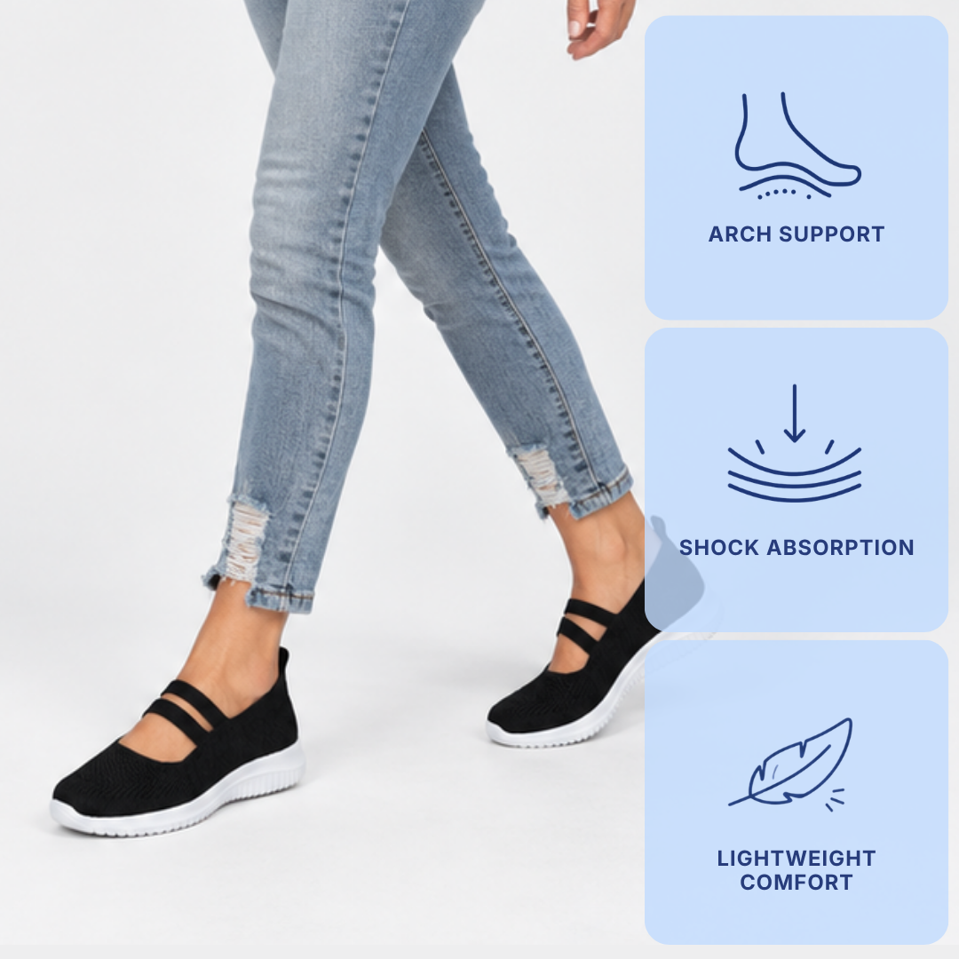 Orthopedic Shoes Breathable Mesh Mary Jane Slip-On
