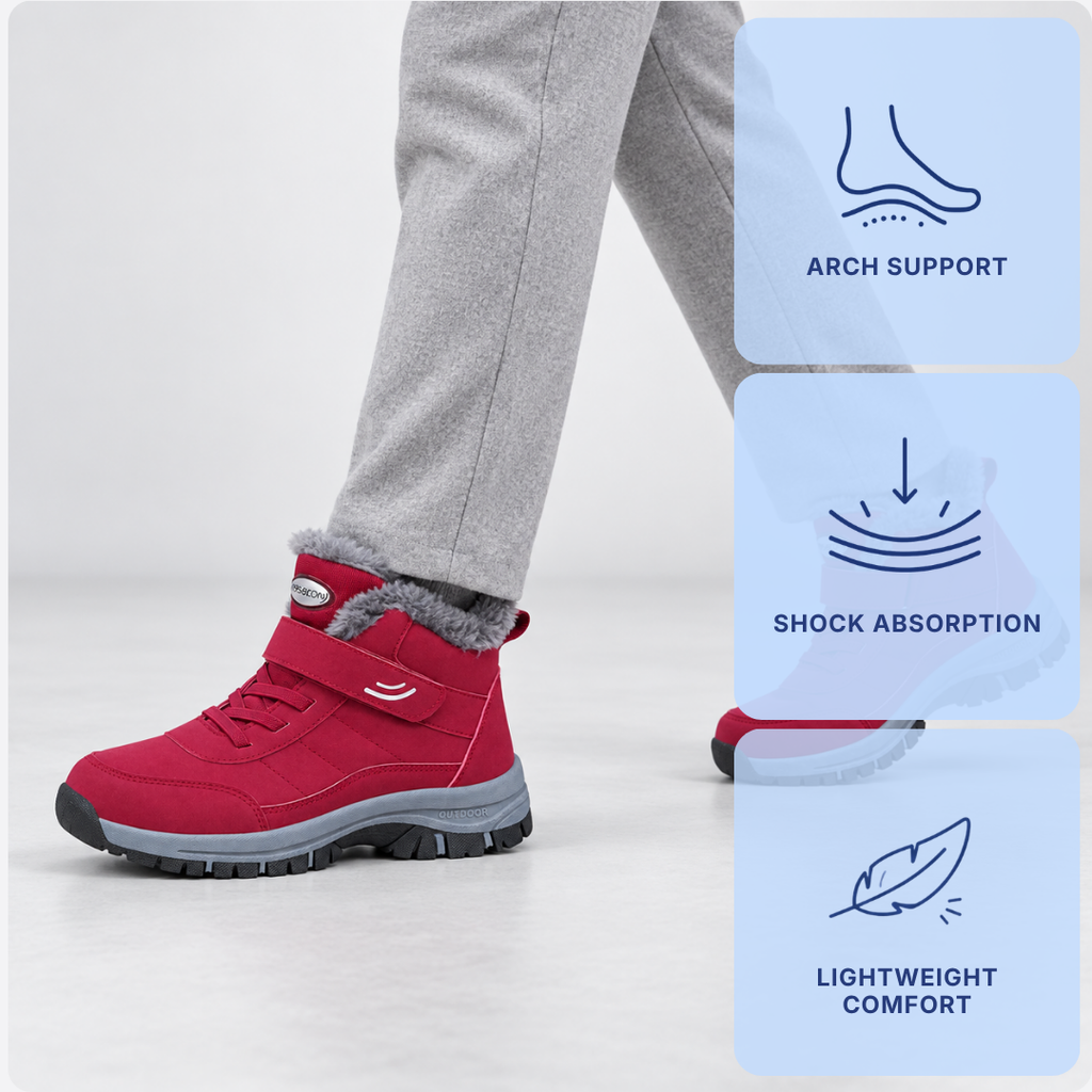 Unisex Waterproof Plush-Lined Winter Snow Ankle Boots