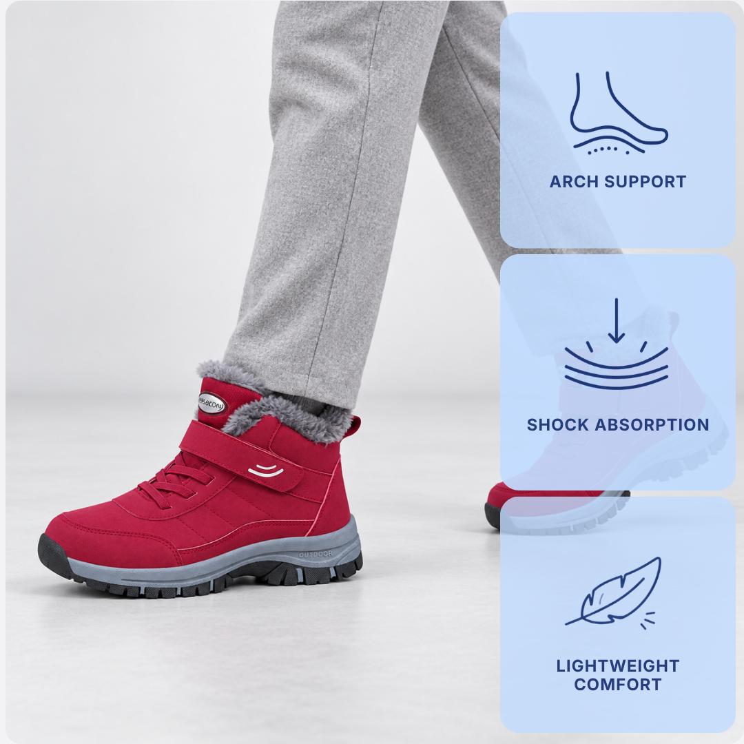 Unisex Waterproof Plush-Lined Winter Snow Ankle Boots