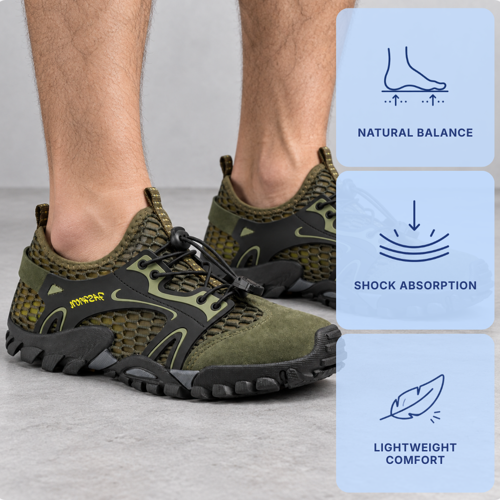 Orthopedic Shoes Microfiber Breathable Mesh Hiking