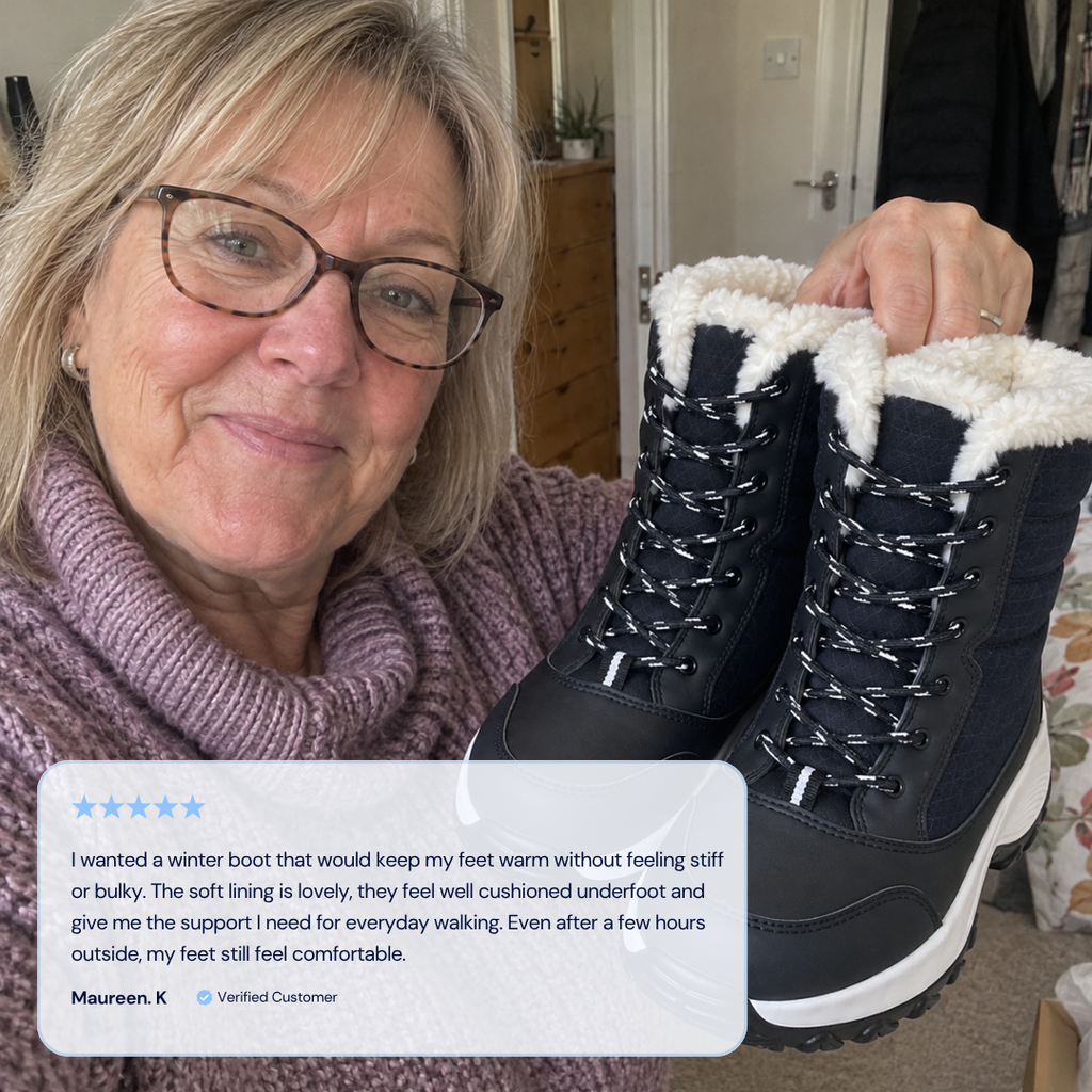 Women's Plush-Lined Wedge Platform Snow Boots