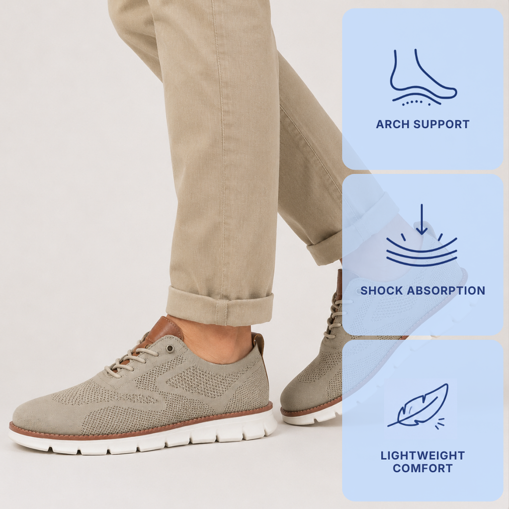 Men's Blue Mesh Lace-Up Casual Sneakers