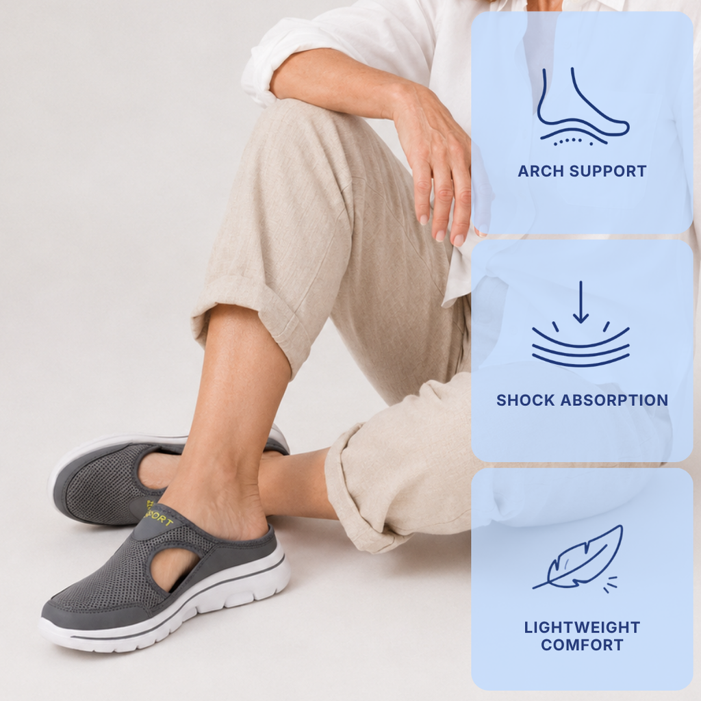 Breathable Mesh Slip-On Mules