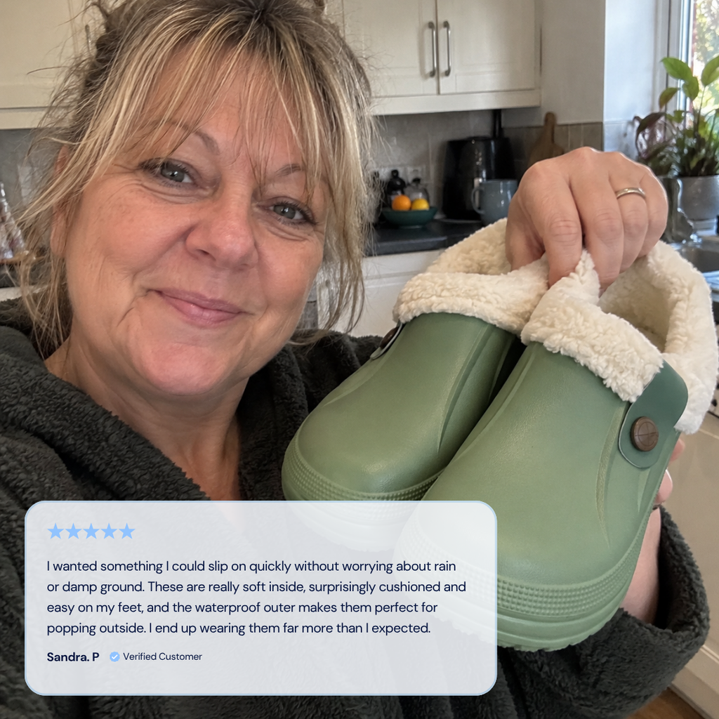 Women's Fur Lined Waterproof Clogs for Indoor and Outdoor Use
