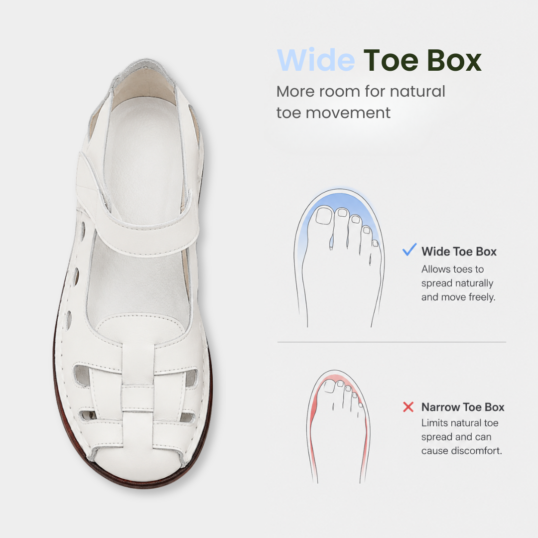 Mary Jane Shoes Orthopedic Genuine Leather Woven Cutout