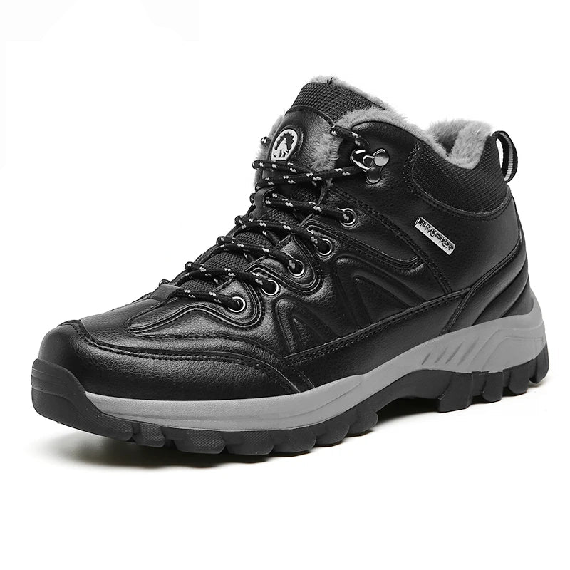 Orthopedic Shoes Split Leather Plush Lined Waterproof