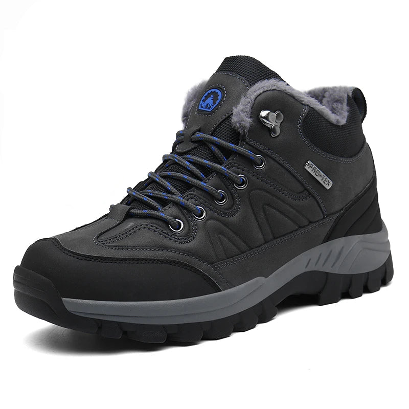 Orthopedic Shoes Split Leather Plush Lined Waterproof