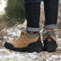 Orthopedic Shoes Split Leather Plush Lined Waterproof