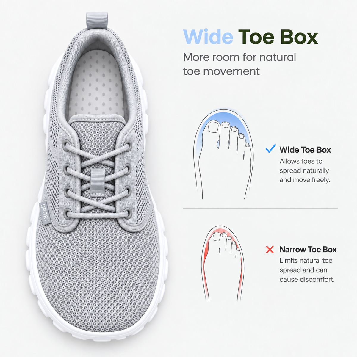 Orthopedic Shoes Green Breathable Mesh