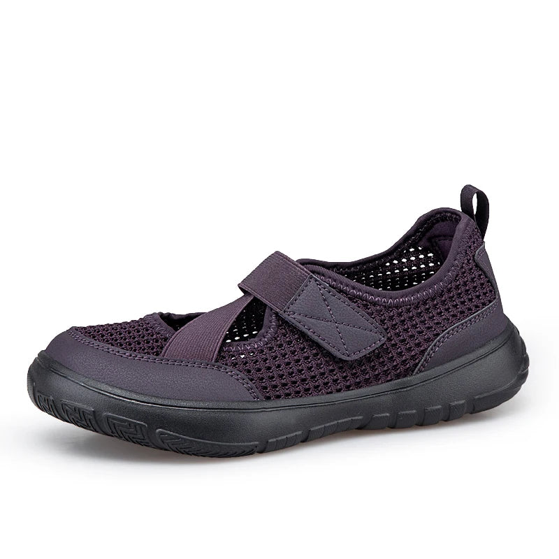 Touch Fasten Wide Fit Walking Shoe Mesh