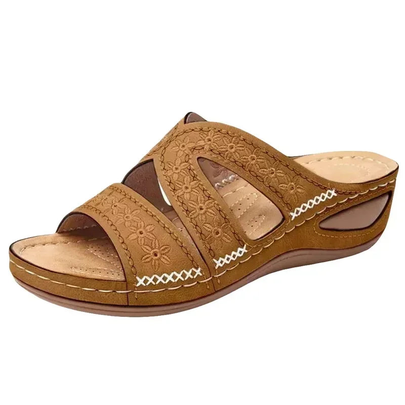 Orthopedic Ladies Shoes Wedge Open Toe