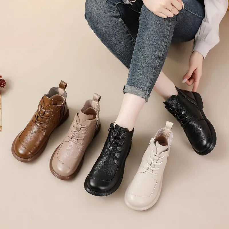 Orthopedic Shoes Genuine Leather Ankle
