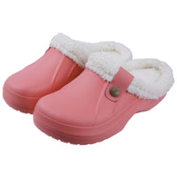 Women's Fur Lined Waterproof Clogs for Indoor and Outdoor Use