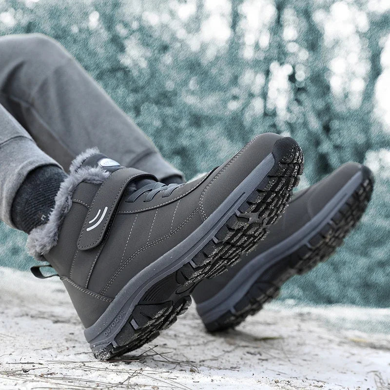 Unisex Waterproof Plush-Lined Winter Snow Ankle Boots