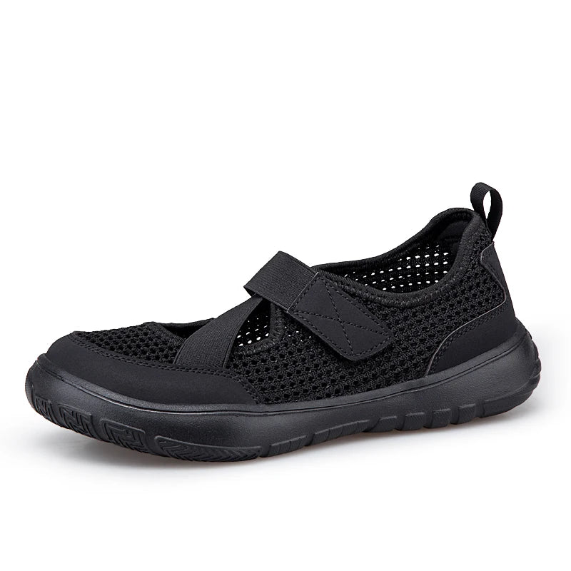 Touch Fasten Wide Fit Walking Shoe Mesh